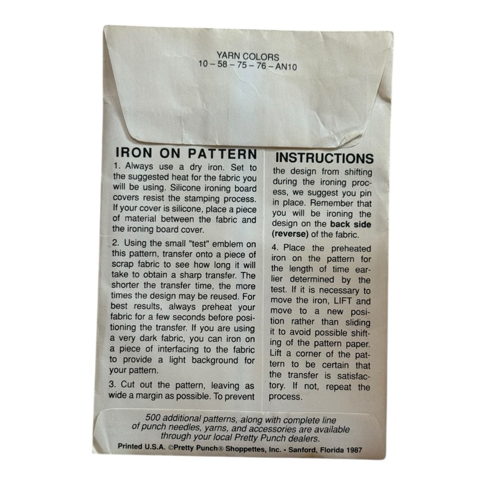 Vintage 1987 Dallas Cowboys Punch Embroidery Iron-On Transfer Pattern – NFL - Picture 2 of 6